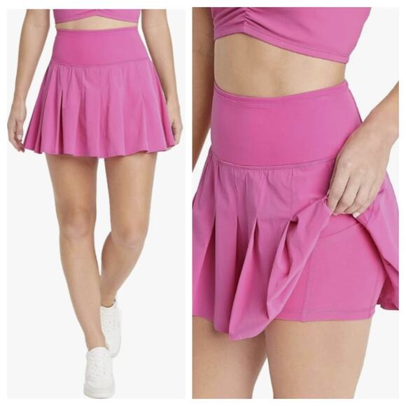 JoyLab Women's High Rise Pleated Skorts Berry Pink Size XL - Picture 1 of 11
